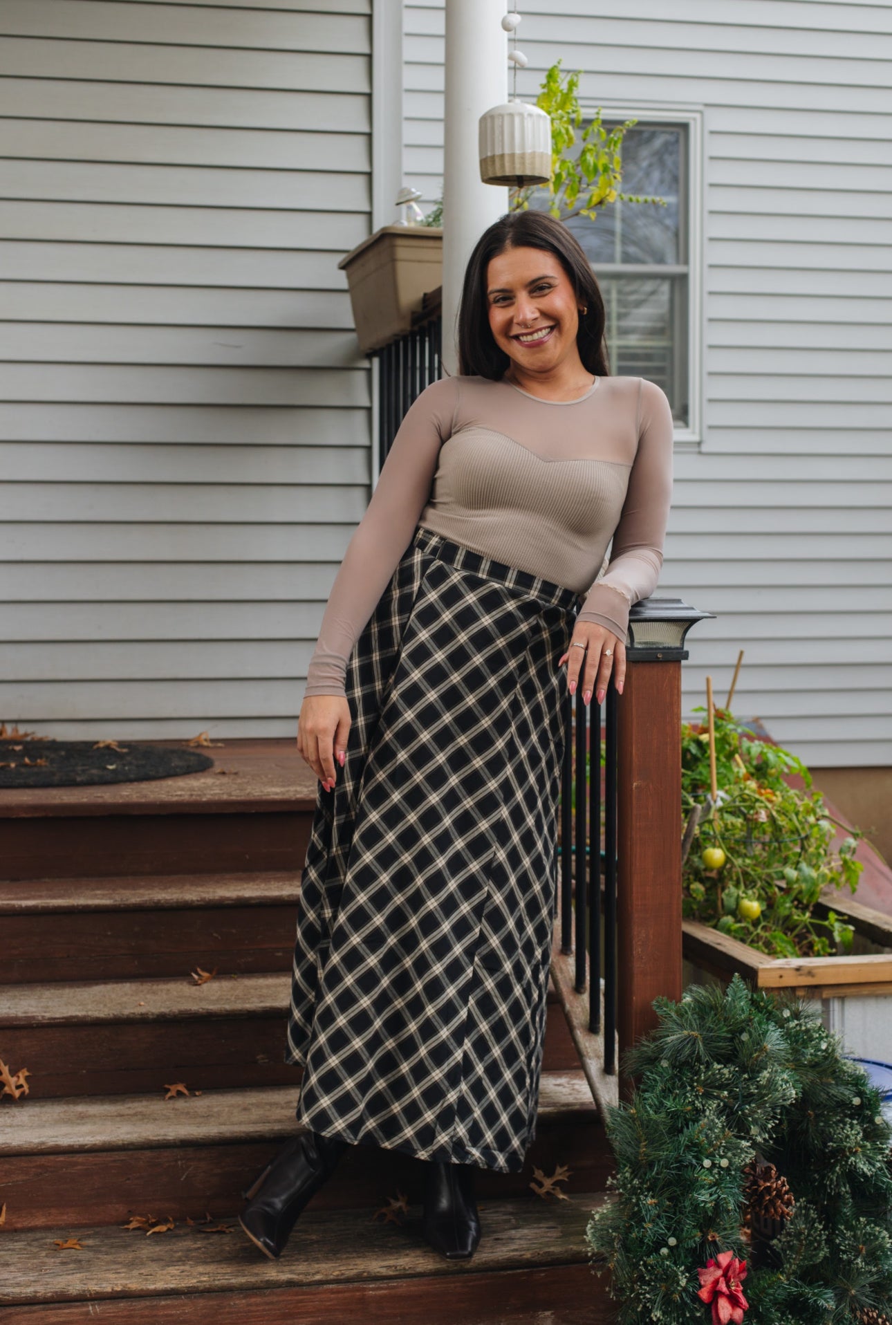 Plaid Maxi Skirt