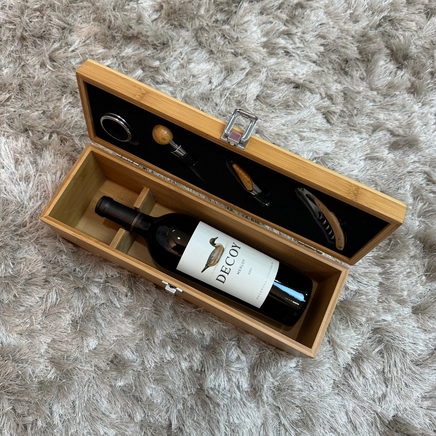 Wooden wine holder