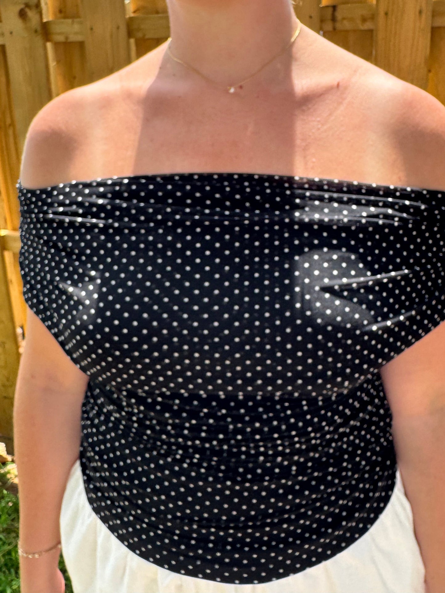 Polka Dot Off the Shoulder