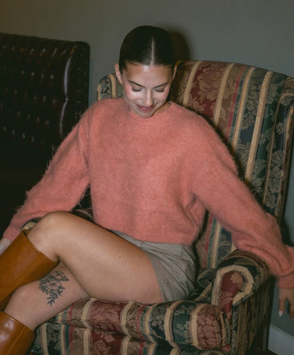 Blush Cropped Sweater