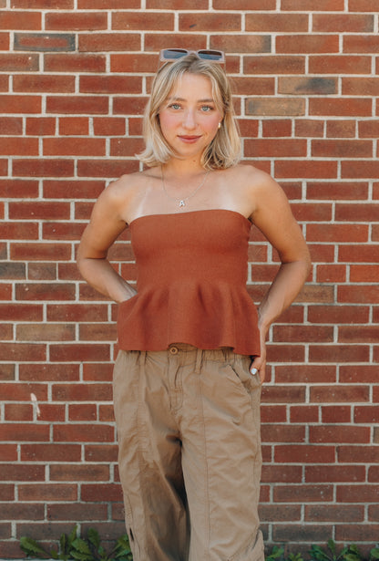 Cinnamon Curve Tube top