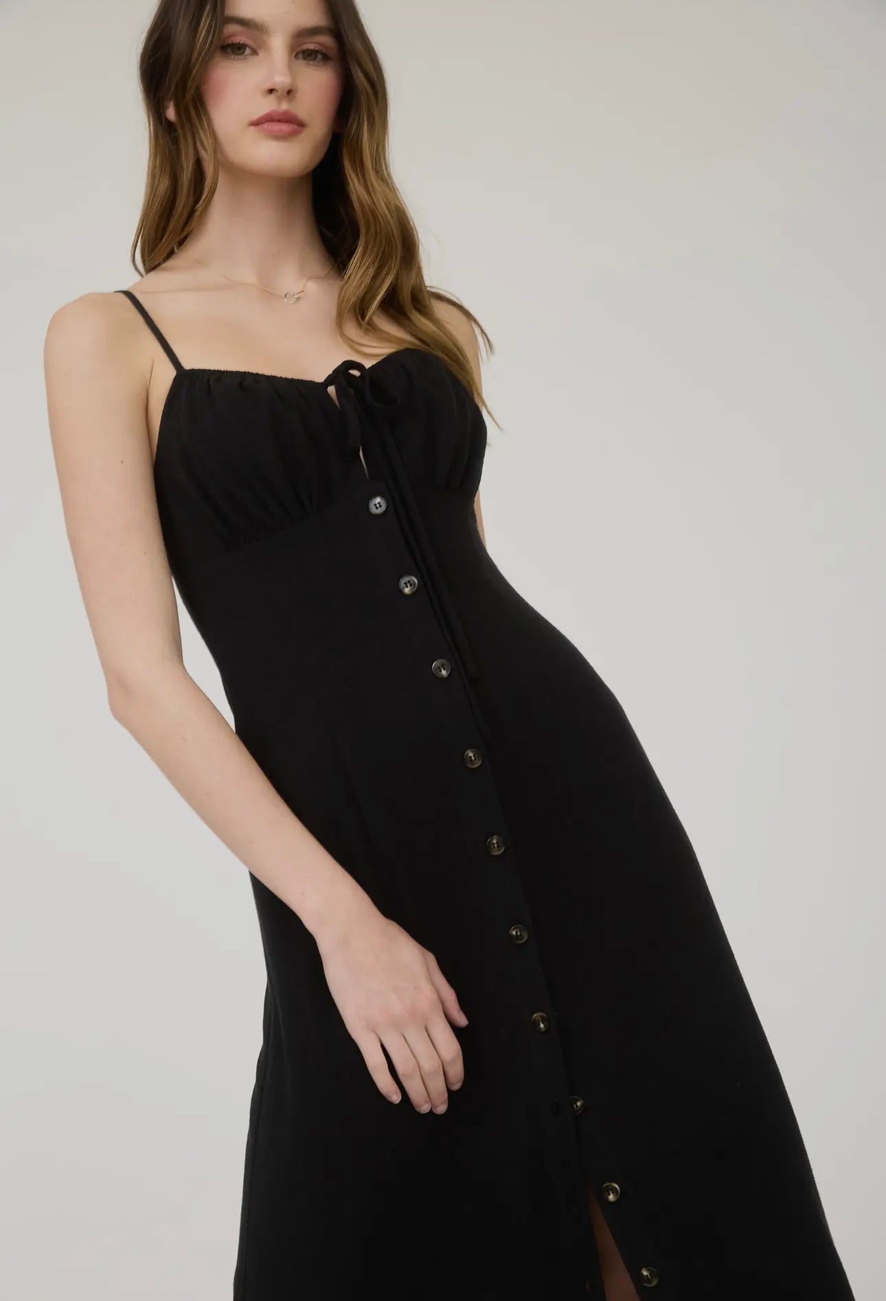 Linen Black Dress