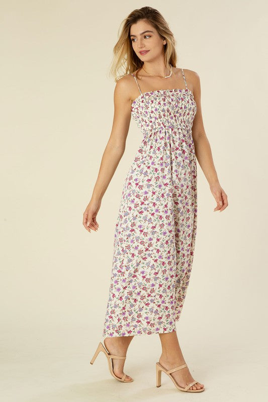 Floral Field Smocked Maxi Dress