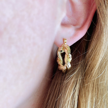 Gold Twist Hoop