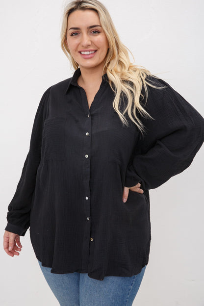 Summer Gauze Button Down